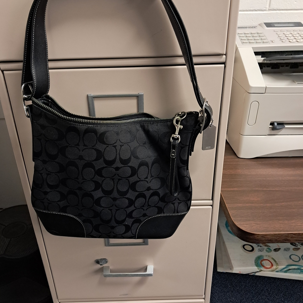 Coach Black Signature Shoulder Bag Gorgeous!!